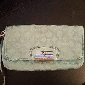 COACH wristlet mint